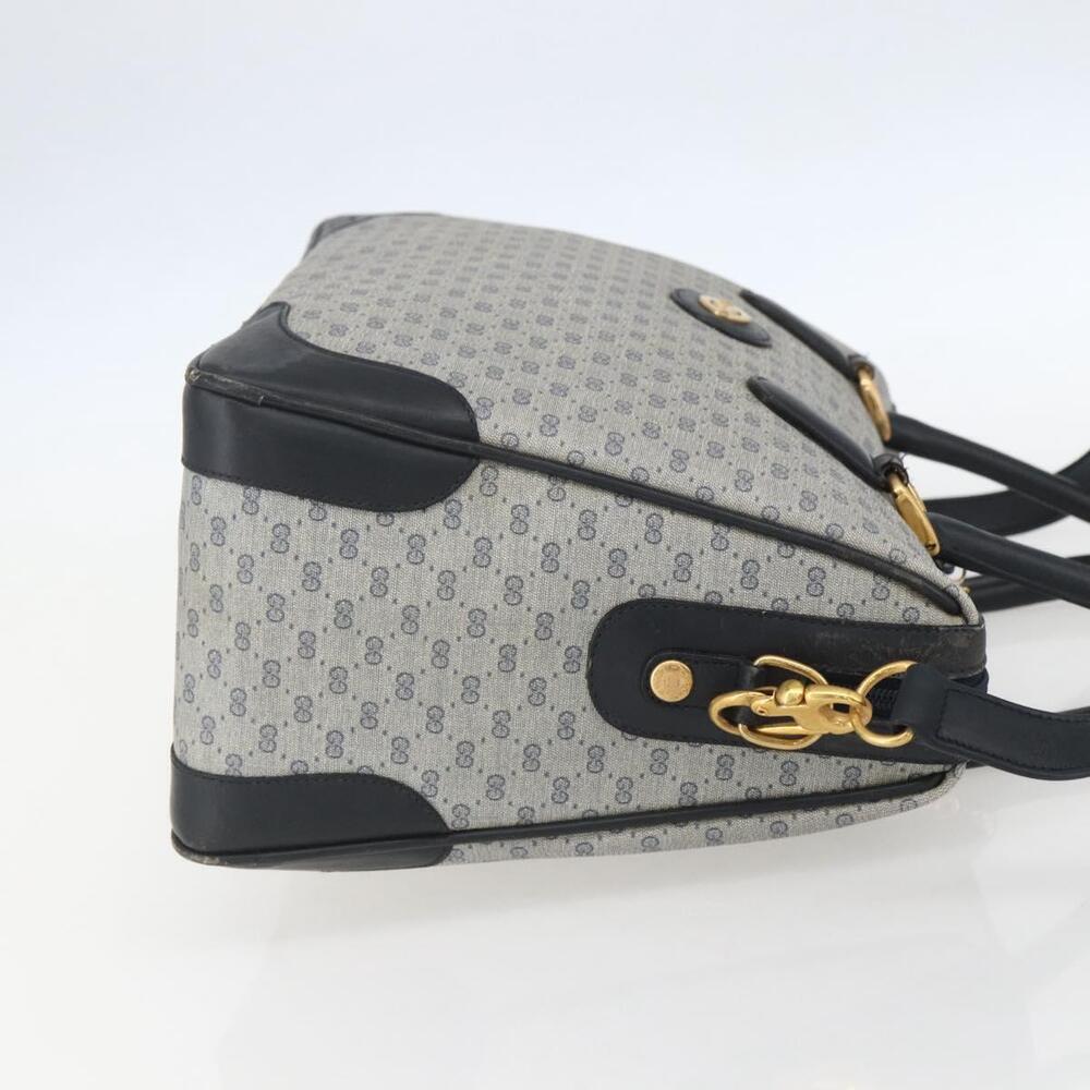 GUCCI Micro GG Supreme Hand Bag PVC Navy Gold 002 58 0033 Auth 151506 - Picture 4 of 16